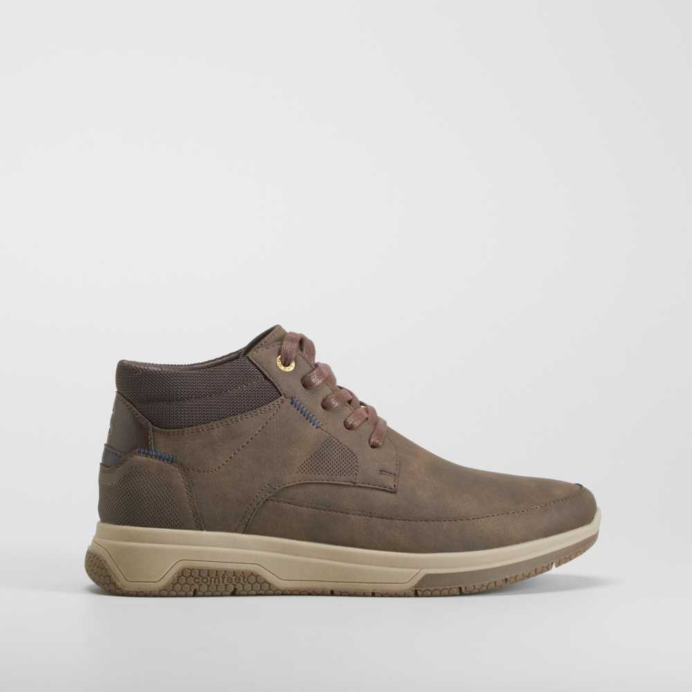 Botín plano Hexaflex basalto marrón COMFEET - Talla: 45