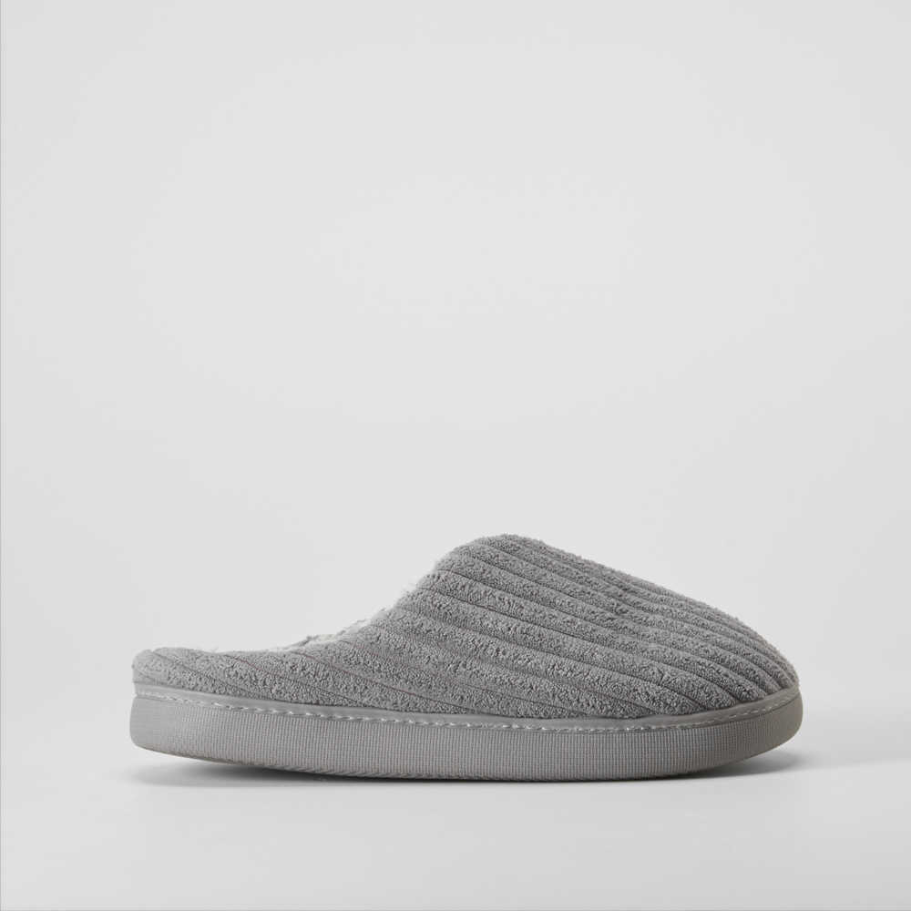 Zapatilla casa pana gruesa gris OLYNE - Talla: 44/45