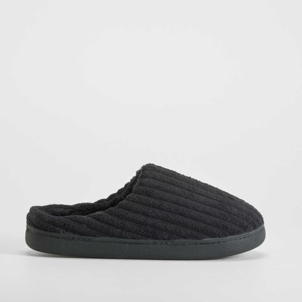Zapatilla casa pana gruesa negra OLYNE - Talla: 44/45