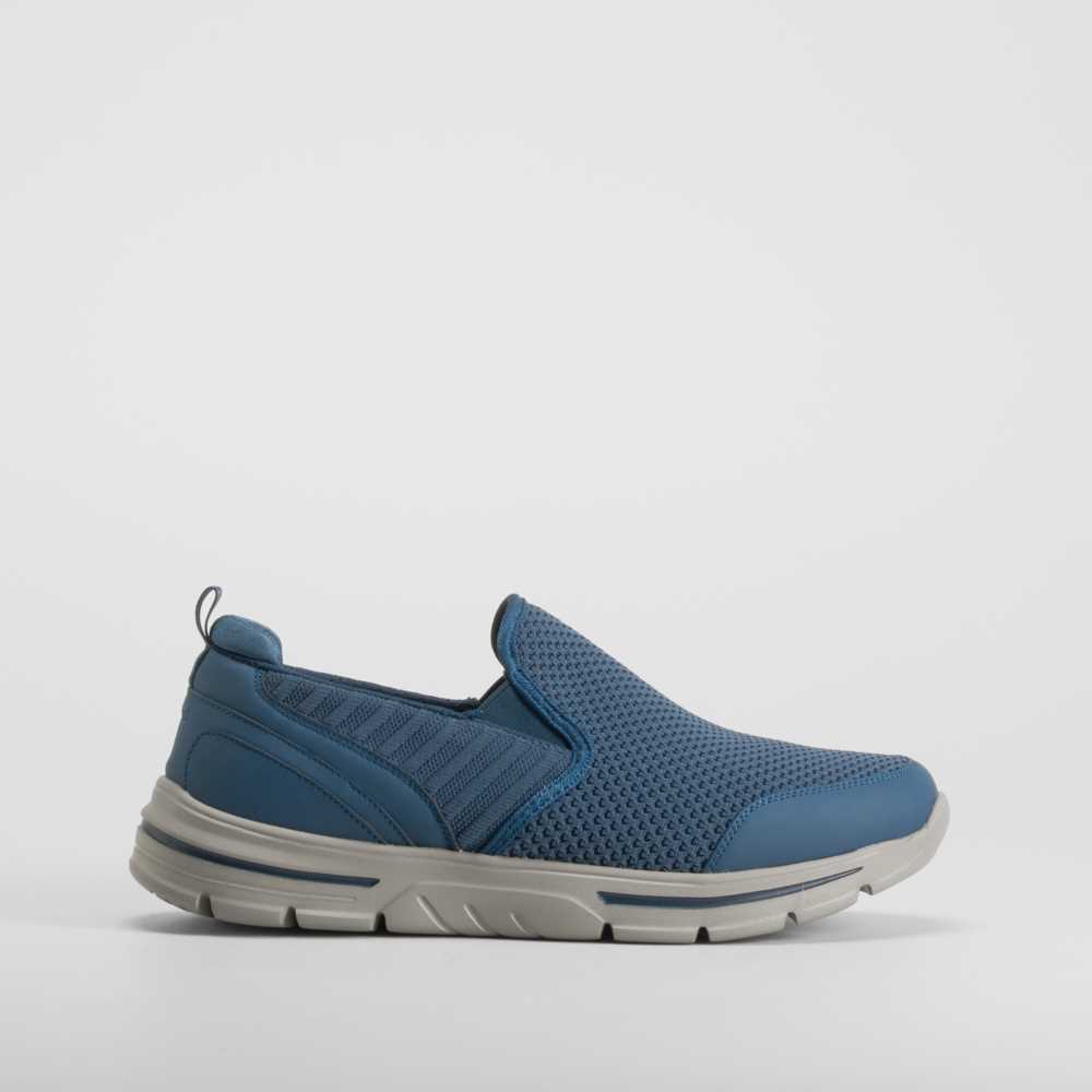 Zapato slip on knit helium azul marino COMFEET - Talla: 40