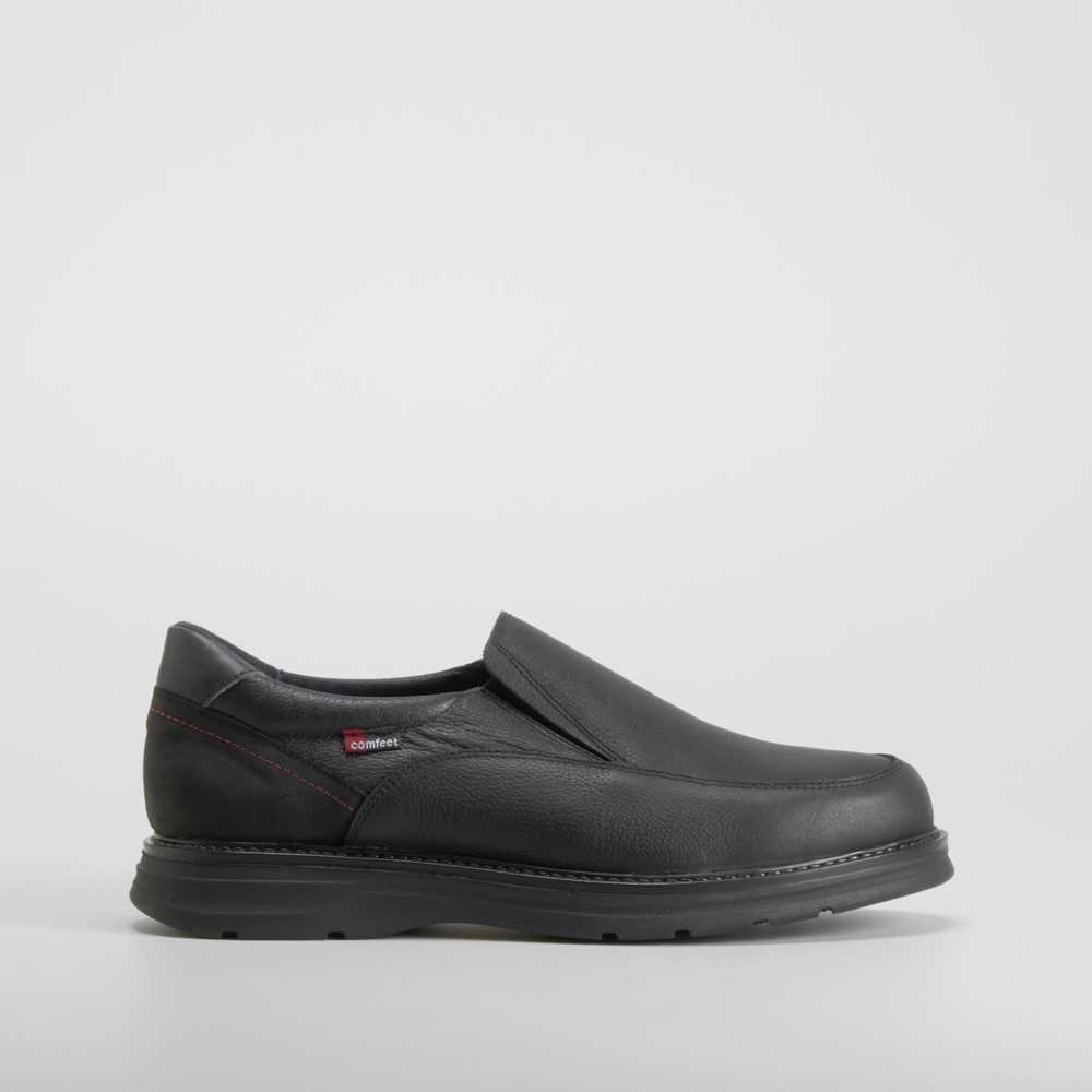 Zapato slip on piel negro COMFEET - Talla: 46