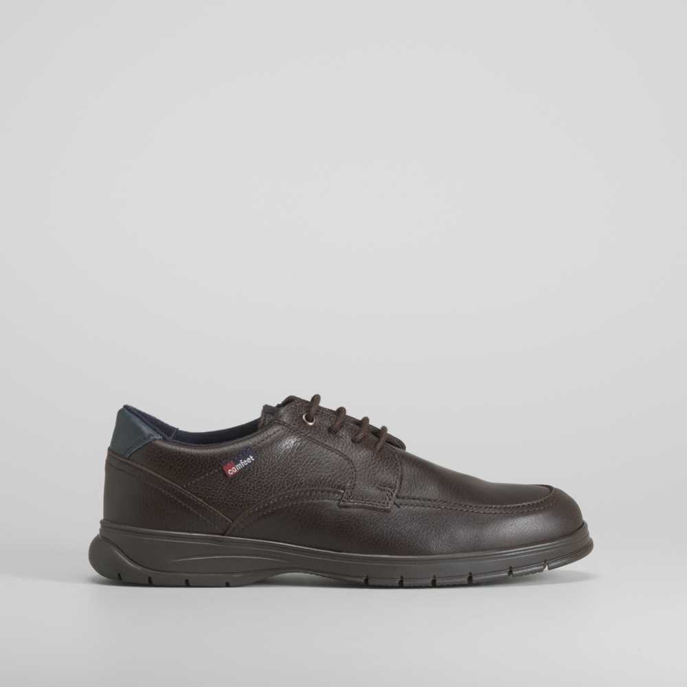 Zapato Blucher marrón de piel COMFEET - Talla: 44