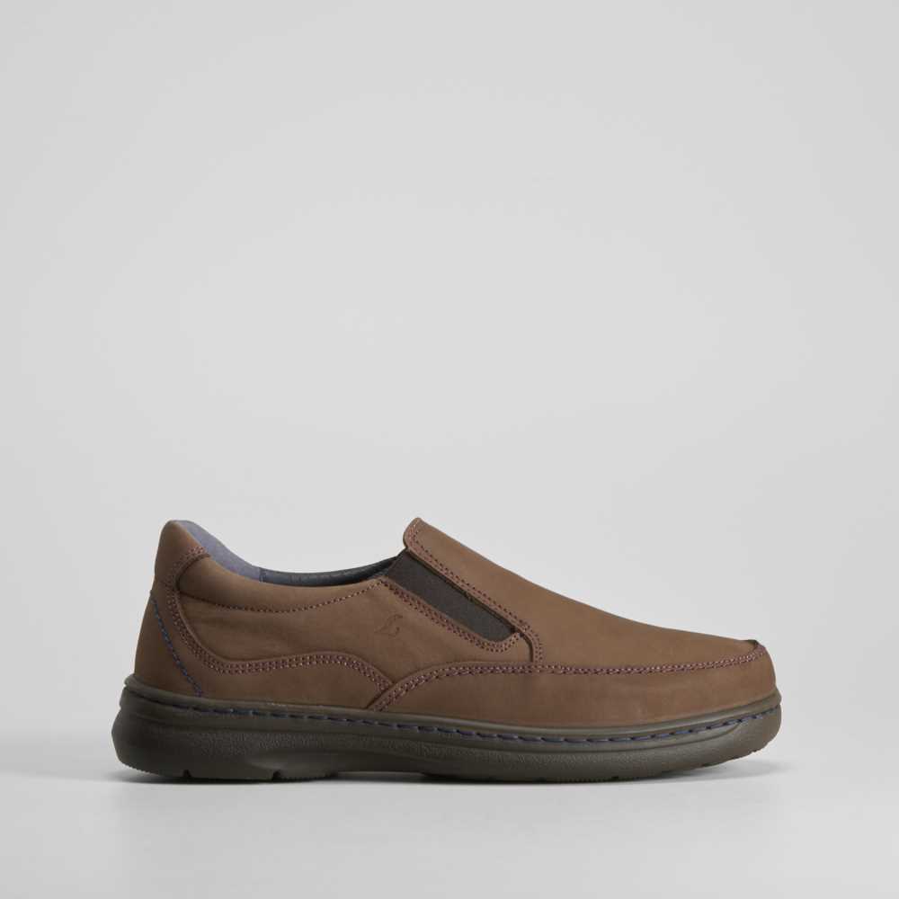 Zapato elásticos marrón de piel CALLAGHAN - Talla: 45