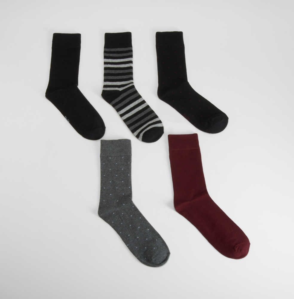Pack 5 calcetines media caña multicolor MERKAL - Color: MULTICOLOR