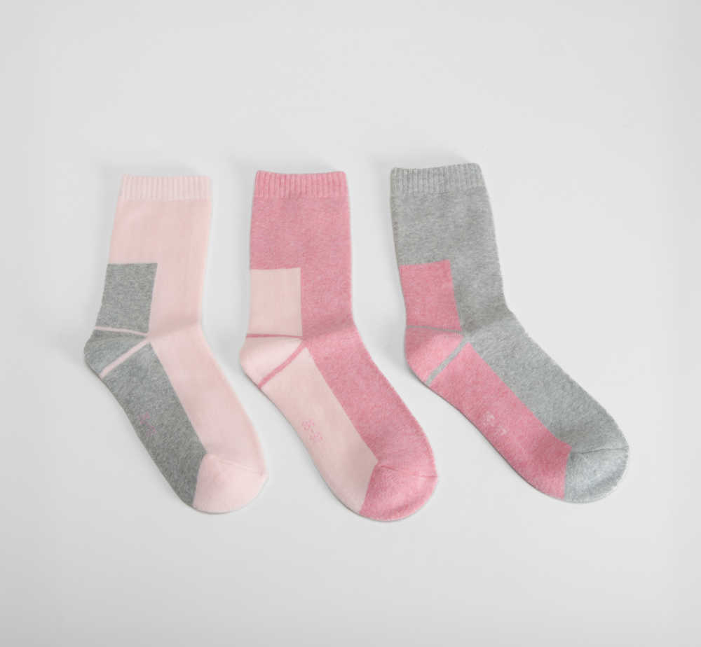 Pack 3 calcetines trekking multicolor MERKAL - Color: ROSA