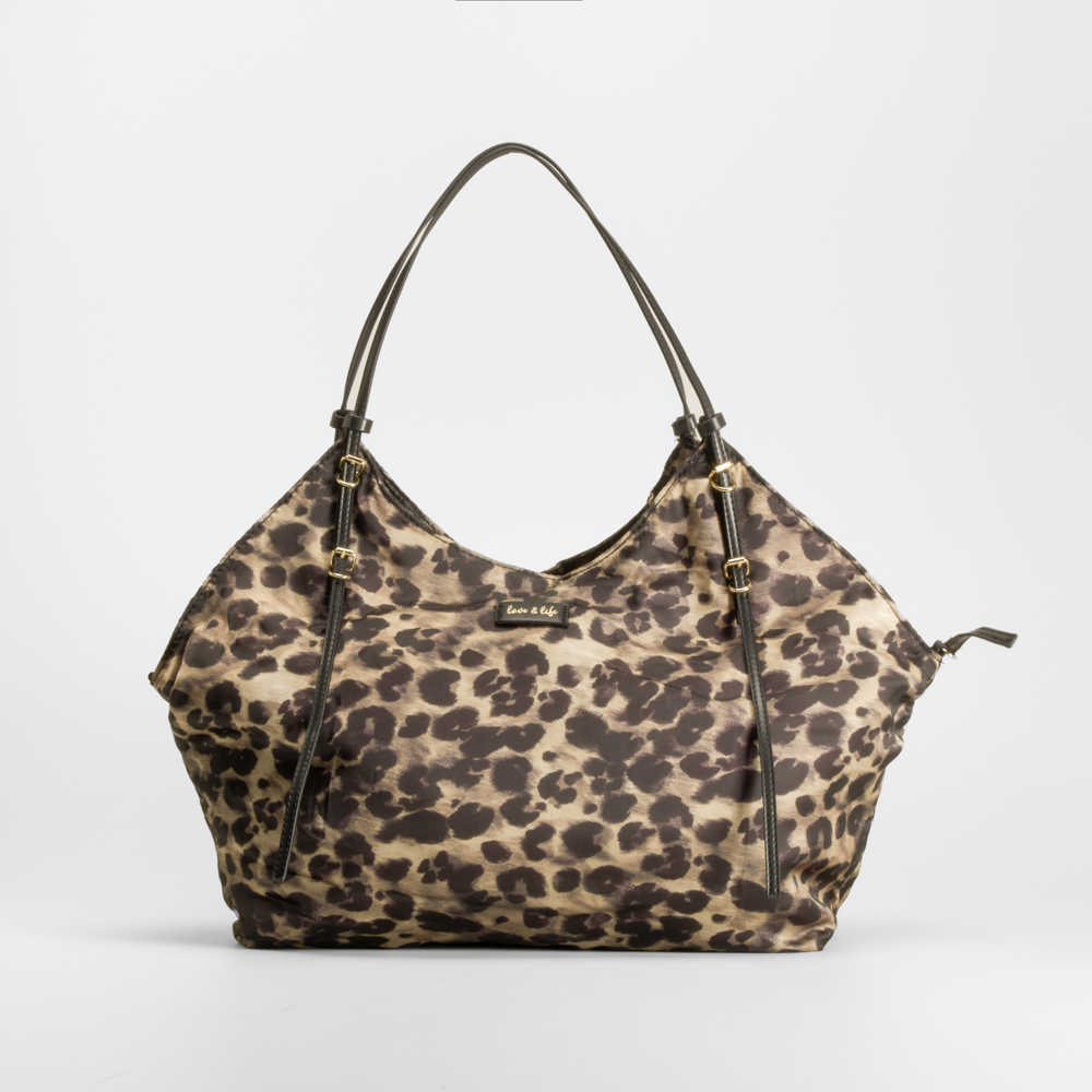 Bolso shopping leopardo camel PICCOLA PIU - Color: CAMEL