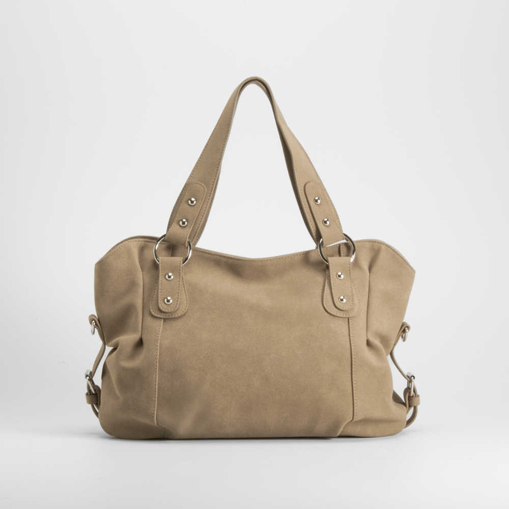 Bolso shopping hebillas camel PICCOLA PIU - Color: CAMEL