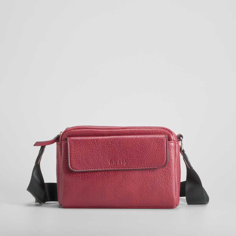 Bolso bandolera color burdeos PICCOLA PIU - Color: BURDEOS