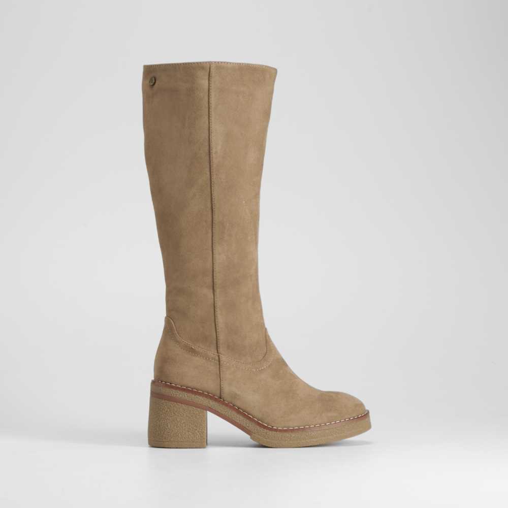 Bota de tacón crepe marrón SENDA ROAD - Talla: 40