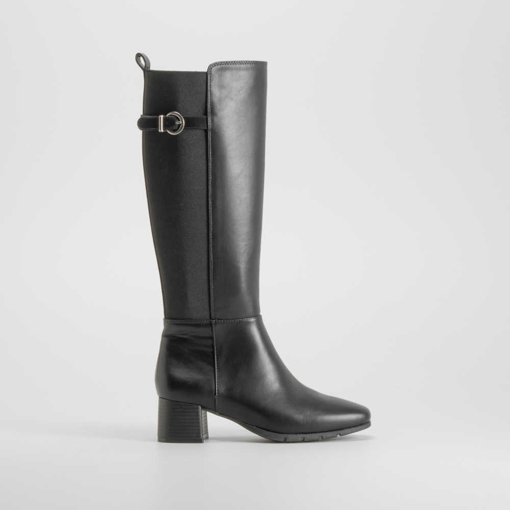 Bota tacón Double Fit negra COMFEET - Talla: 41