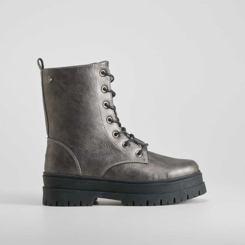 Botín militar plata NYC - Talla: 40