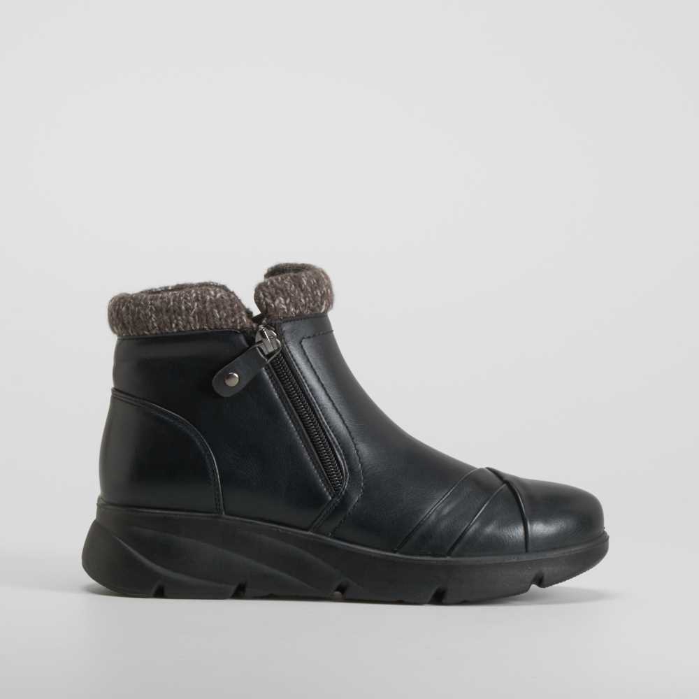Botín doble cremallera Soft Insock negro COMFEET - Talla: 41