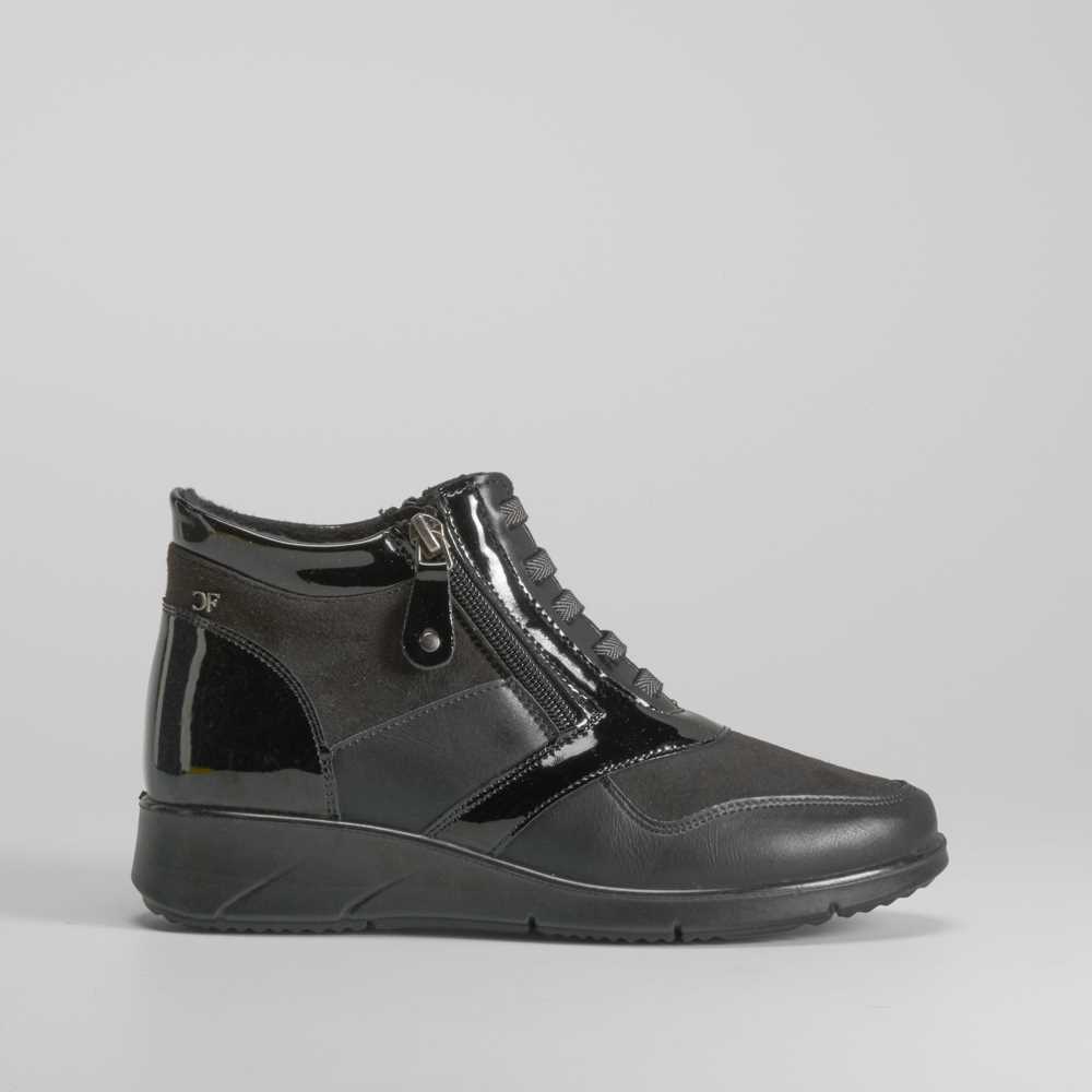 Botín cremallera negro COMFEET - Talla: 41