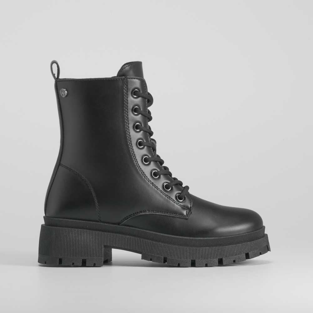 Botín militar con cordón negro NYC - Talla: 41