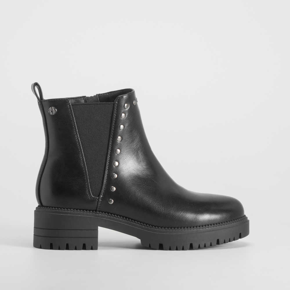 Botín elástico tachuelas negro NYC - Talla: 41