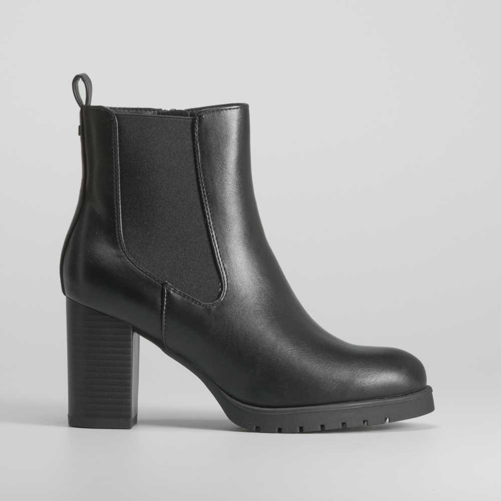 Botín tacón chelsea negro PICCOLA PIU - Talla: 38