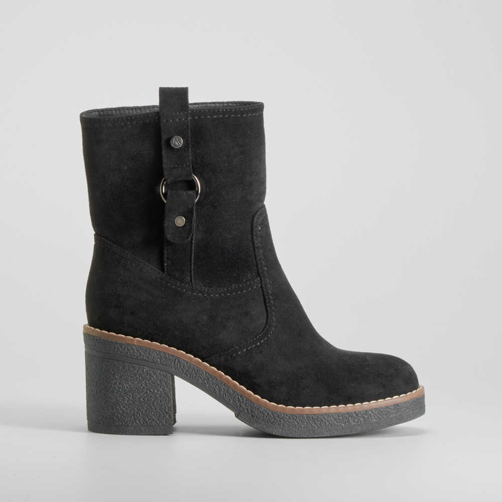 Botín tacón crepe negro SENDA ROAD - Talla: 41