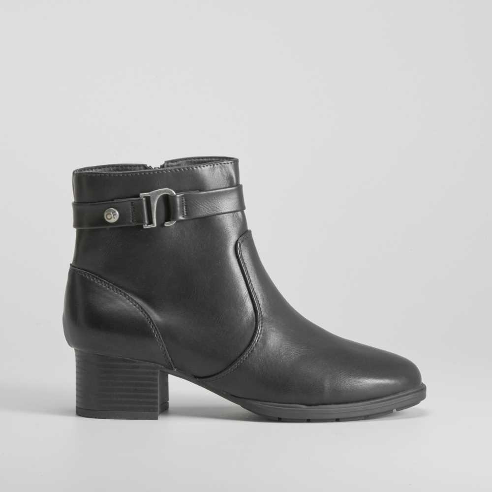 Botín tacón medio negro COMFEET - Talla: 41
