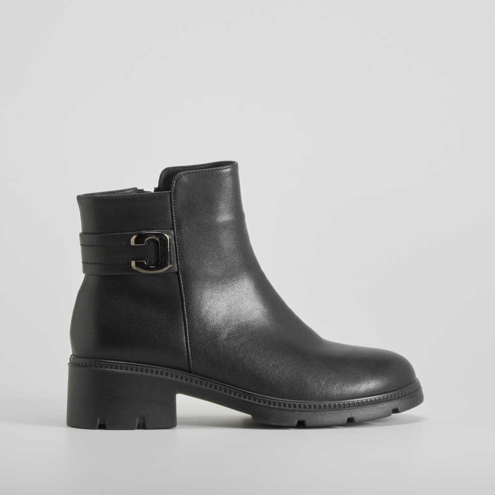 Botín tacón piel negro COMFEET - Talla: 41