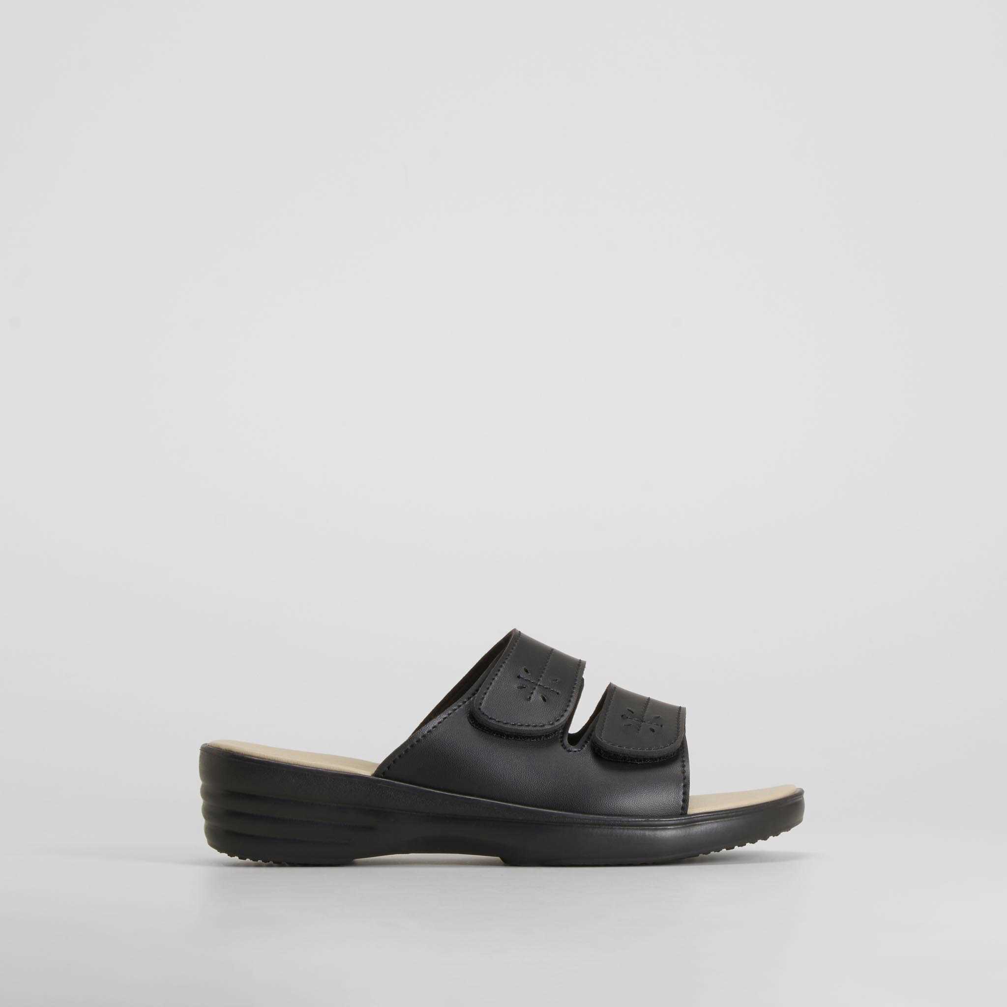 Chancla playa cuña hebillas negra COCONUT - Talla: 41