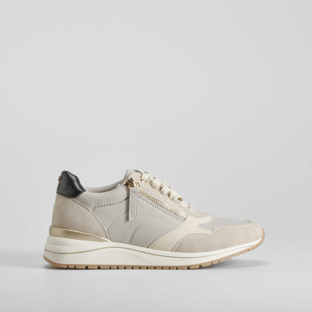 Sneaker con cremallera arena COMFEET - Talla: 42