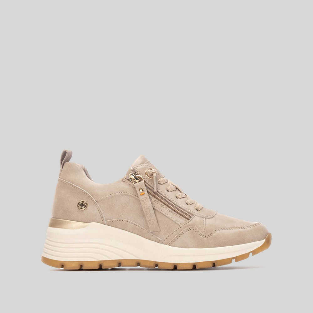Sneaker cuña beige REFRESH - Talla: 41