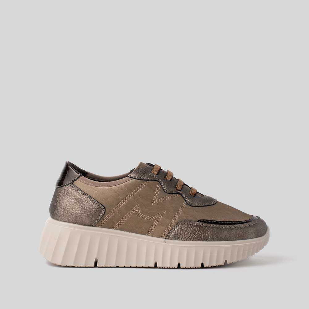 Deportiva casual City elásticos taupe MYSOFT - Talla: 40