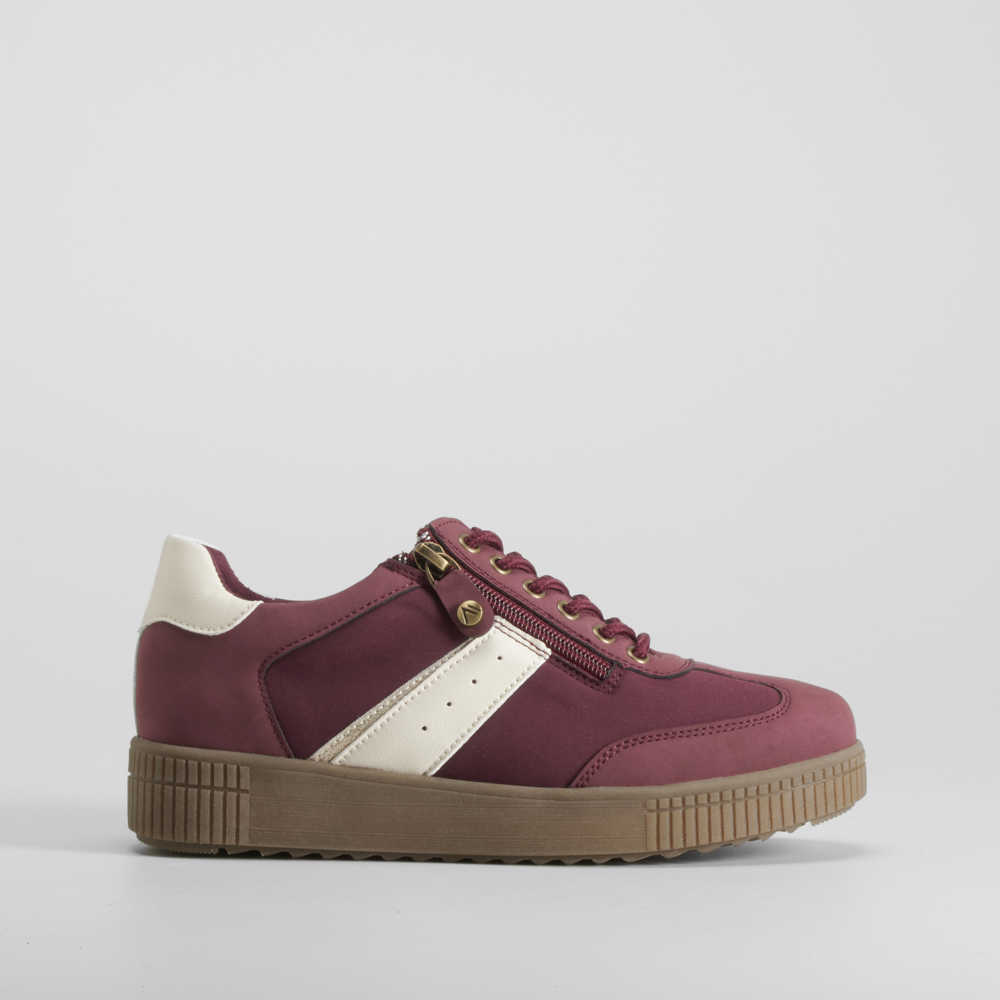 Deportiva piso caramelo burdeos SENDA ROAD - Talla: 41