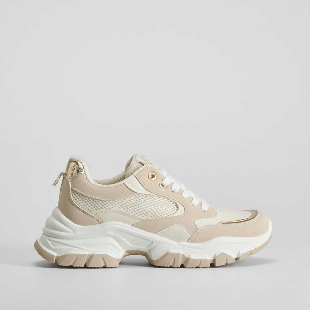Deportiva chunky beige NYC - Talla: 36