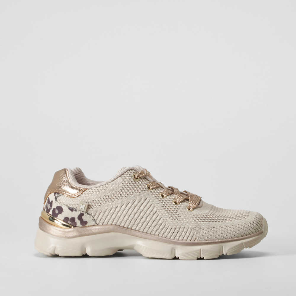 Deportiva Tex beige XTI - Talla: 41