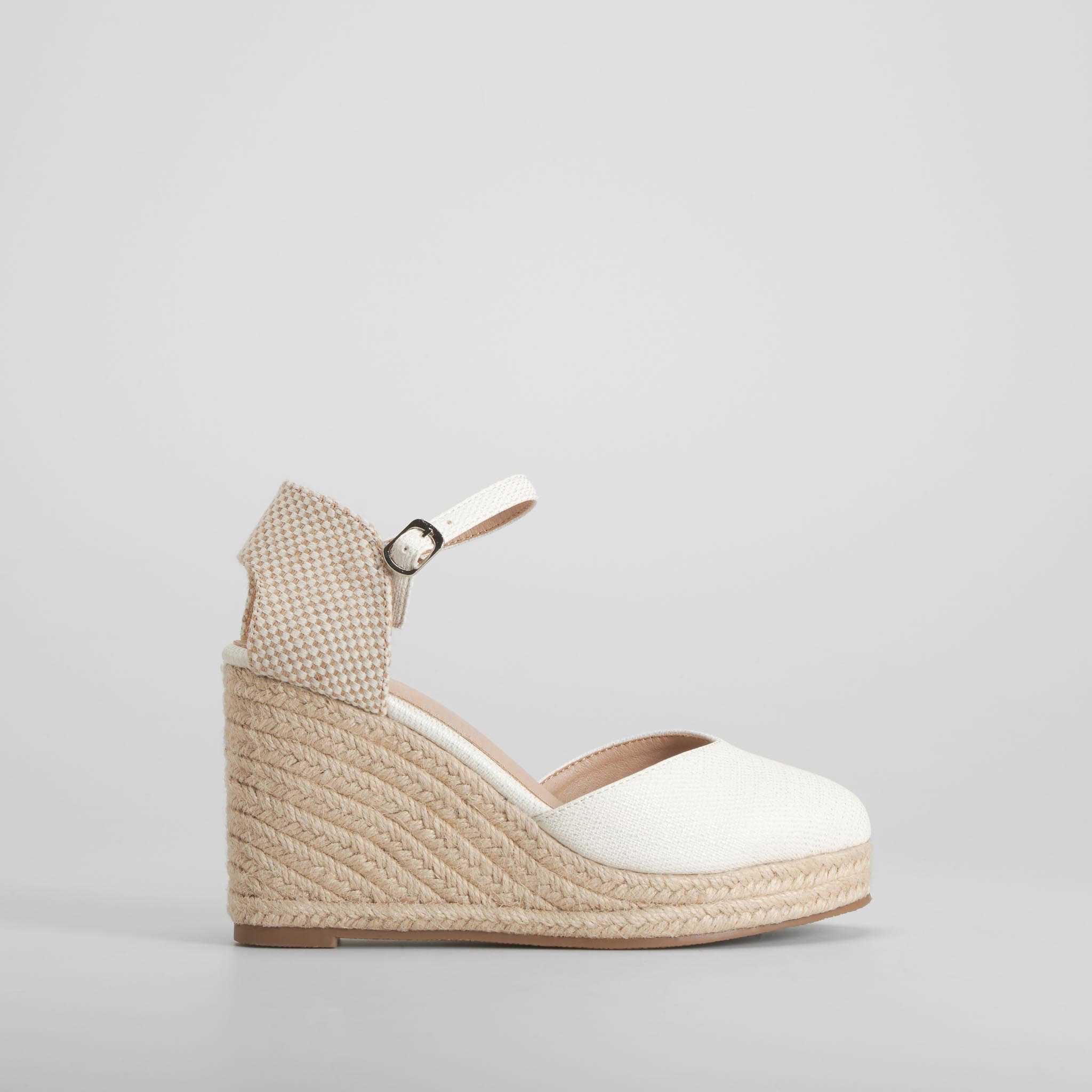 Alpargata yute con cuña blanca PICCOLA PIU - Talla: 39