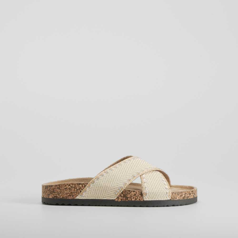 Sandalia bio tiras cruzadas blanca SENDA ROAD - Talla: 41