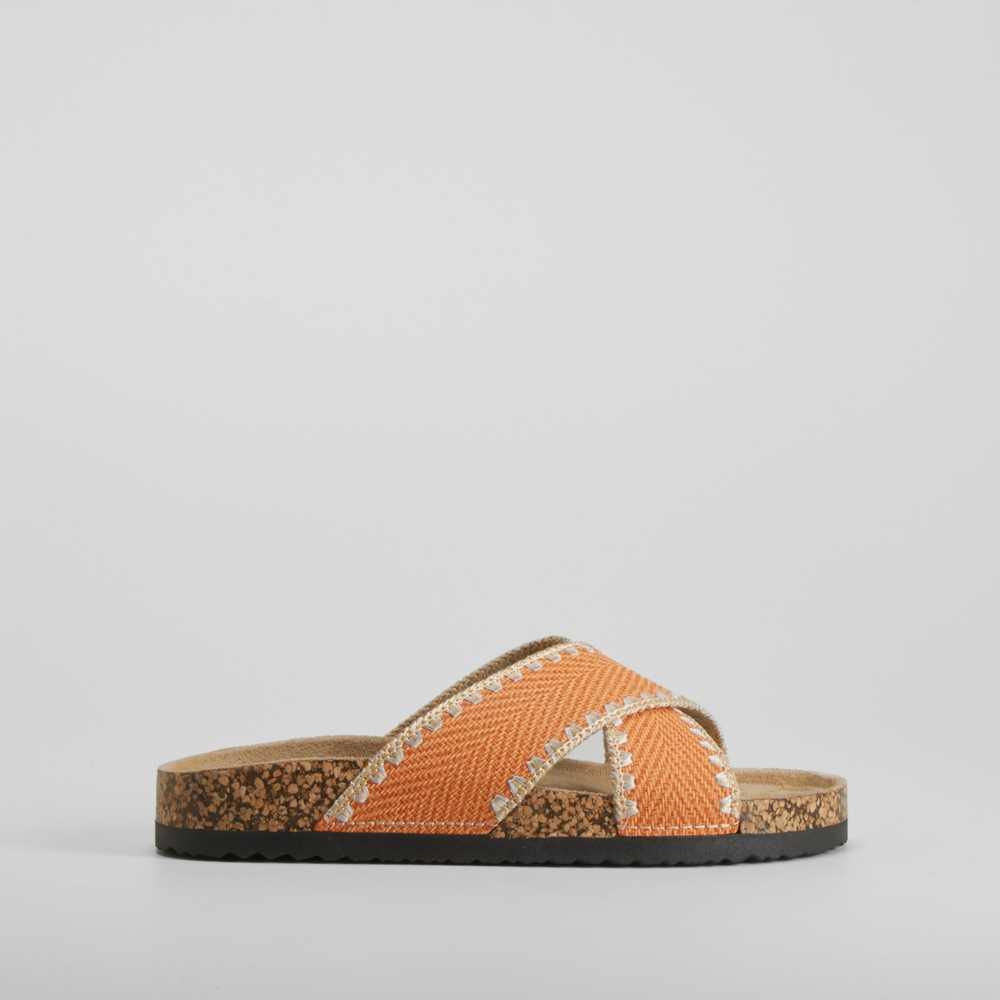 Sandalia bio tiras cruzadas naranja SENDA ROAD - Talla: 36