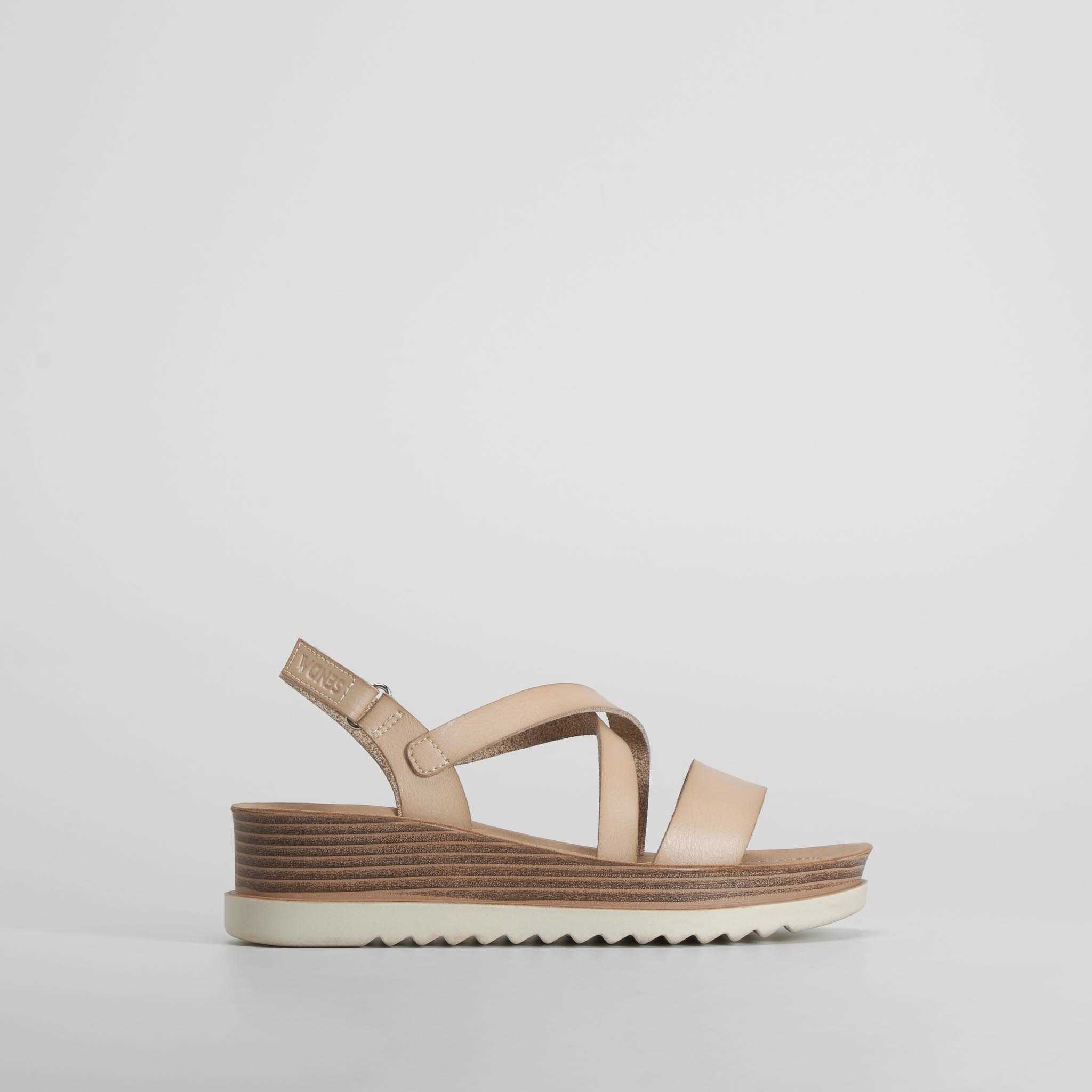 Sandalia cuña beige SENDA ROAD - Talla: 36