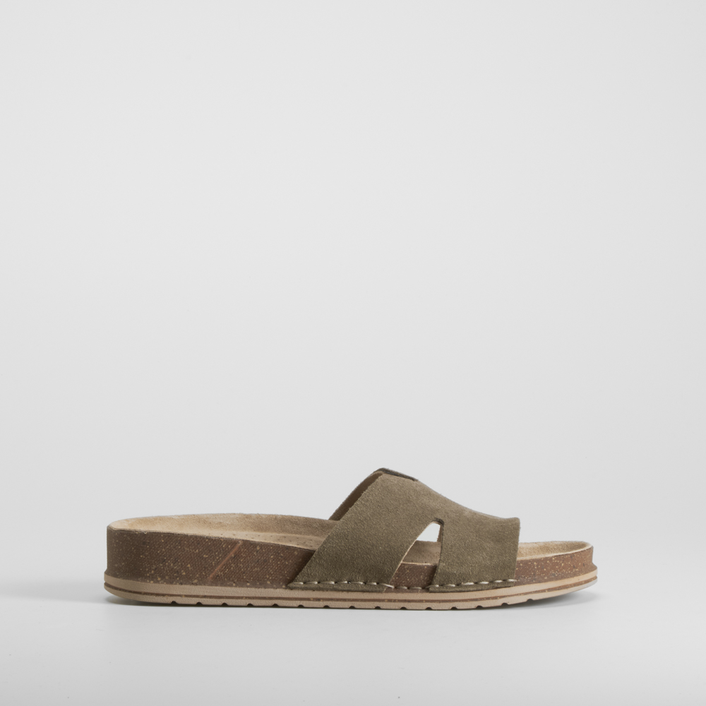 Sandalia de piel pala beige WALK&FLY - Talla: 37