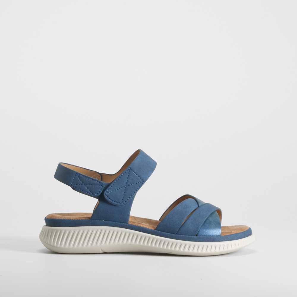 Sandalia plana acolchada negra COMFEET - Talla: 37