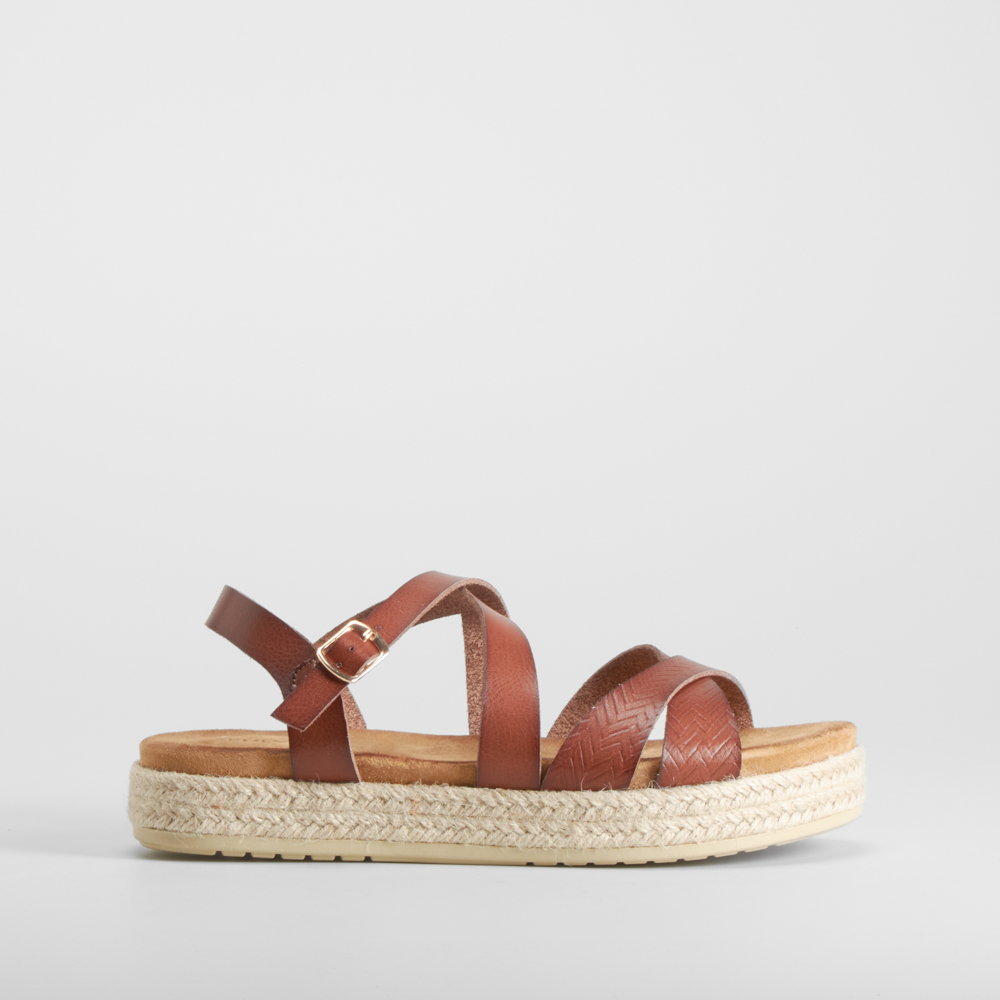 Sandalia de yute marrón SENDA ROAD - Talla: 41