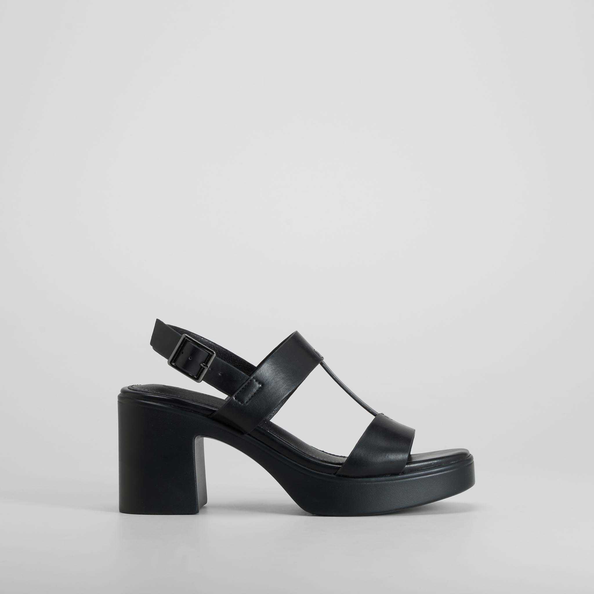 Sandalia tacón elegante negra NYC - Talla: 36