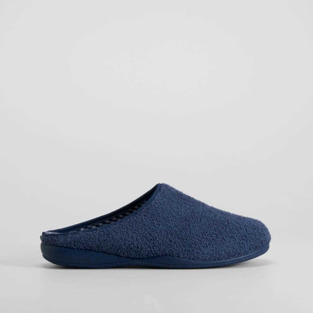 Zapatilla de casa azul clásica cómoda OLYNE - Talla: 36