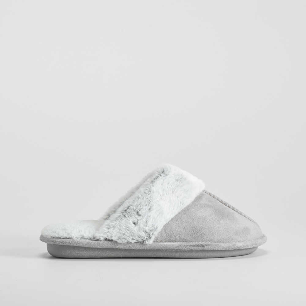 Zapatilla casa pelo gris OLYNE - Talla: 41
