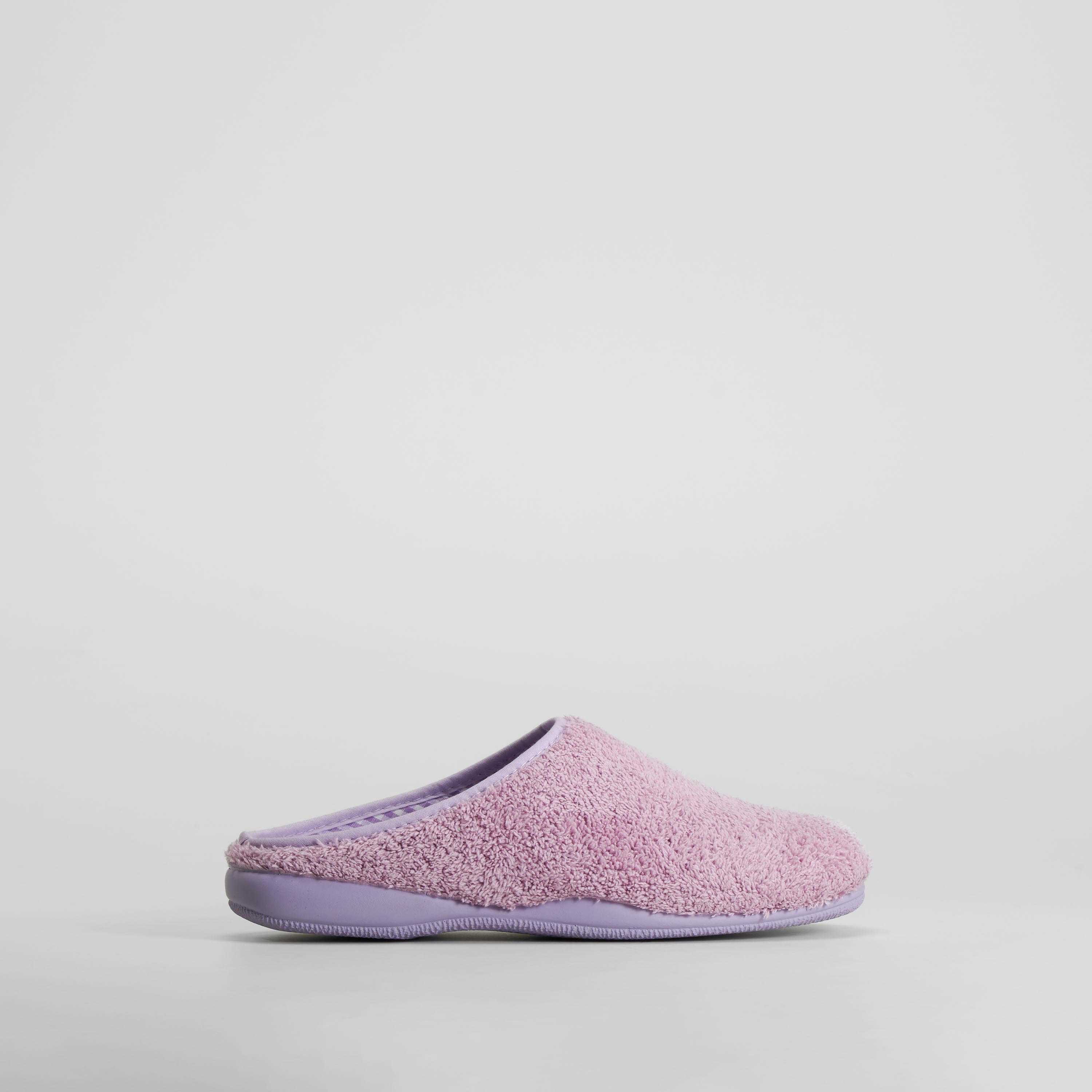 Zapatilla de casa rizo morada OLYNE - Talla: 37