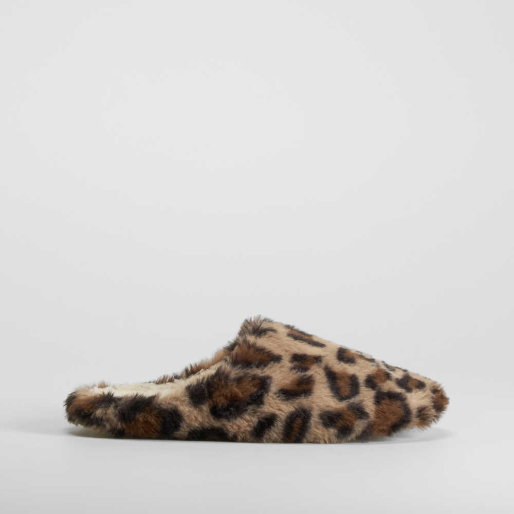 Zapatilla casa pelo leopardo OLYNE - Talla: 41