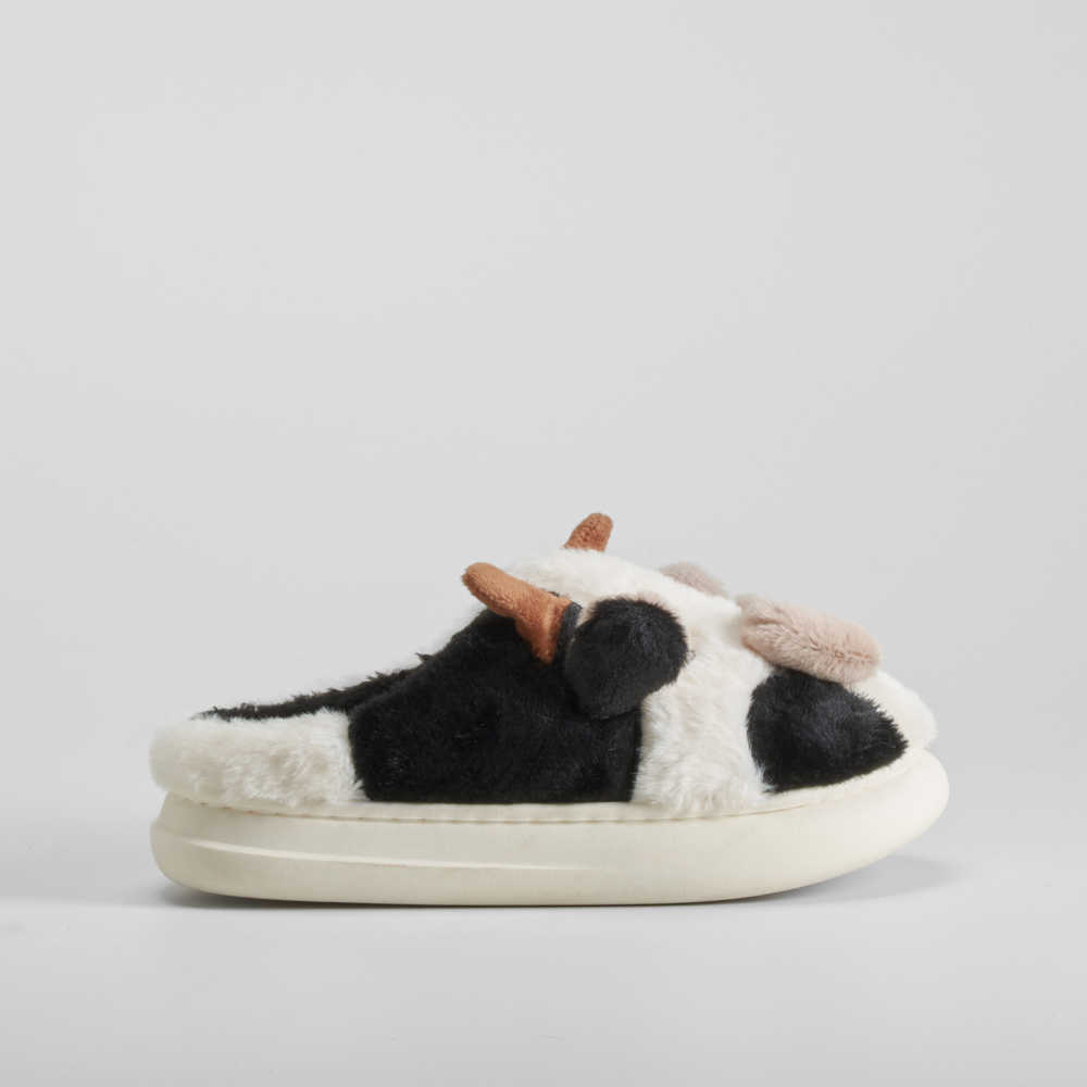 Zapatilla abierta vaca blanca OLYNE - Talla: 40/41
