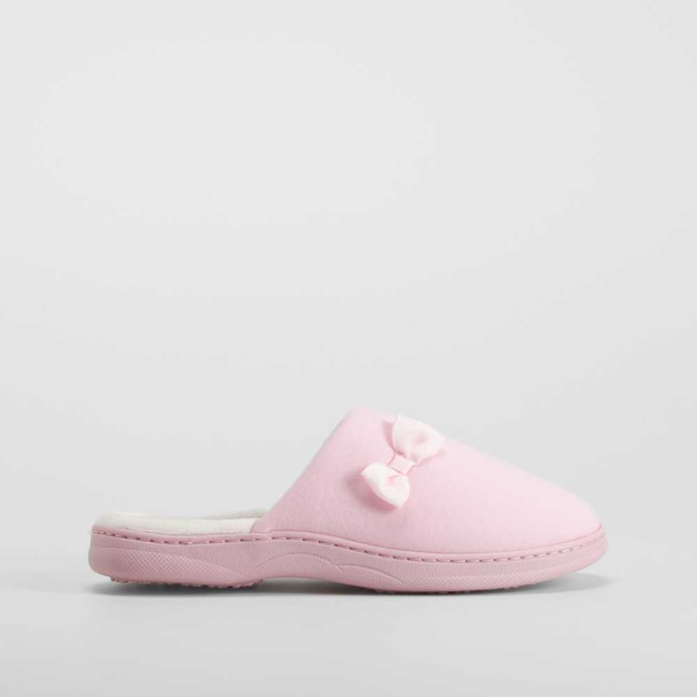 Zapatilla casa lazo rosa palo OLYNE - Talla: 39