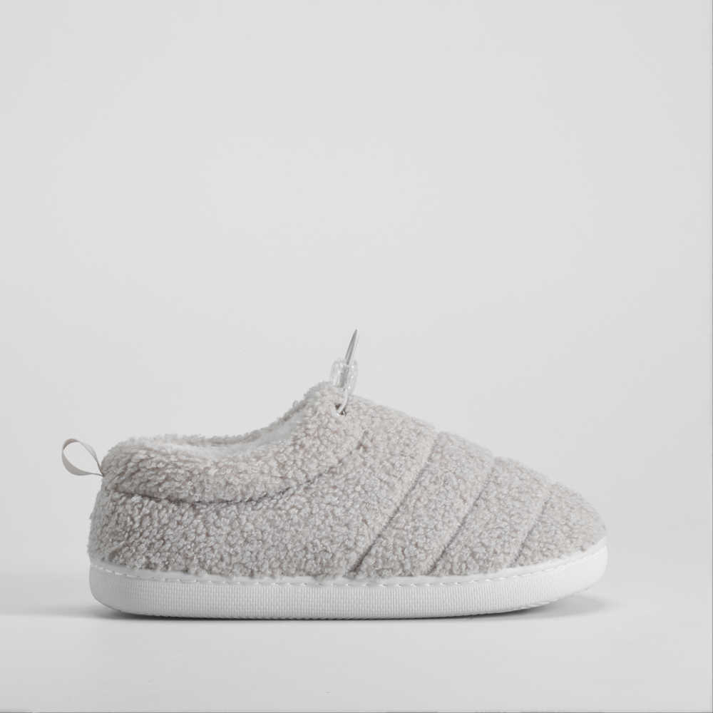 Zapatilla cerrada borreguito gris OLYNE - Talla: 40/41