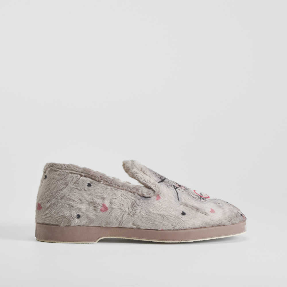 Zapatilla casa cerrada estampada gris COMFEET - Talla: 41