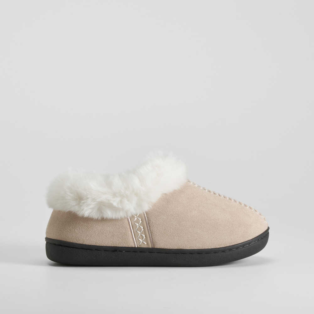 Zapatilla cerrada pelo étnico beige OLYNE - Talla: 40/41