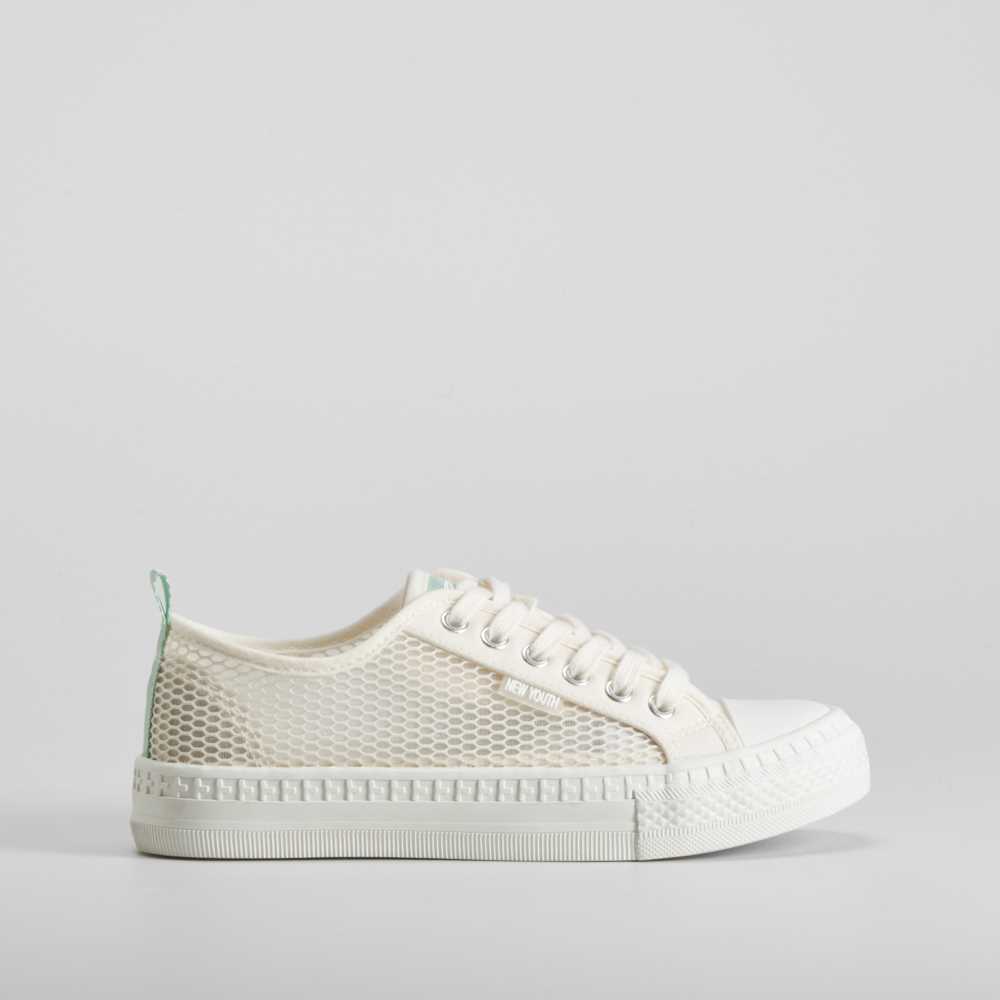 Zapatilla lona mesh beige NYC - Talla: 41