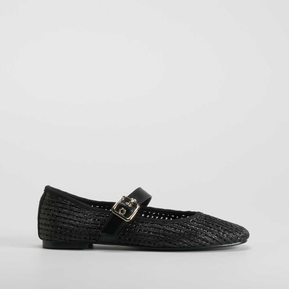 Merceditas rafia negro PICCOLA PIU - Talla: 36