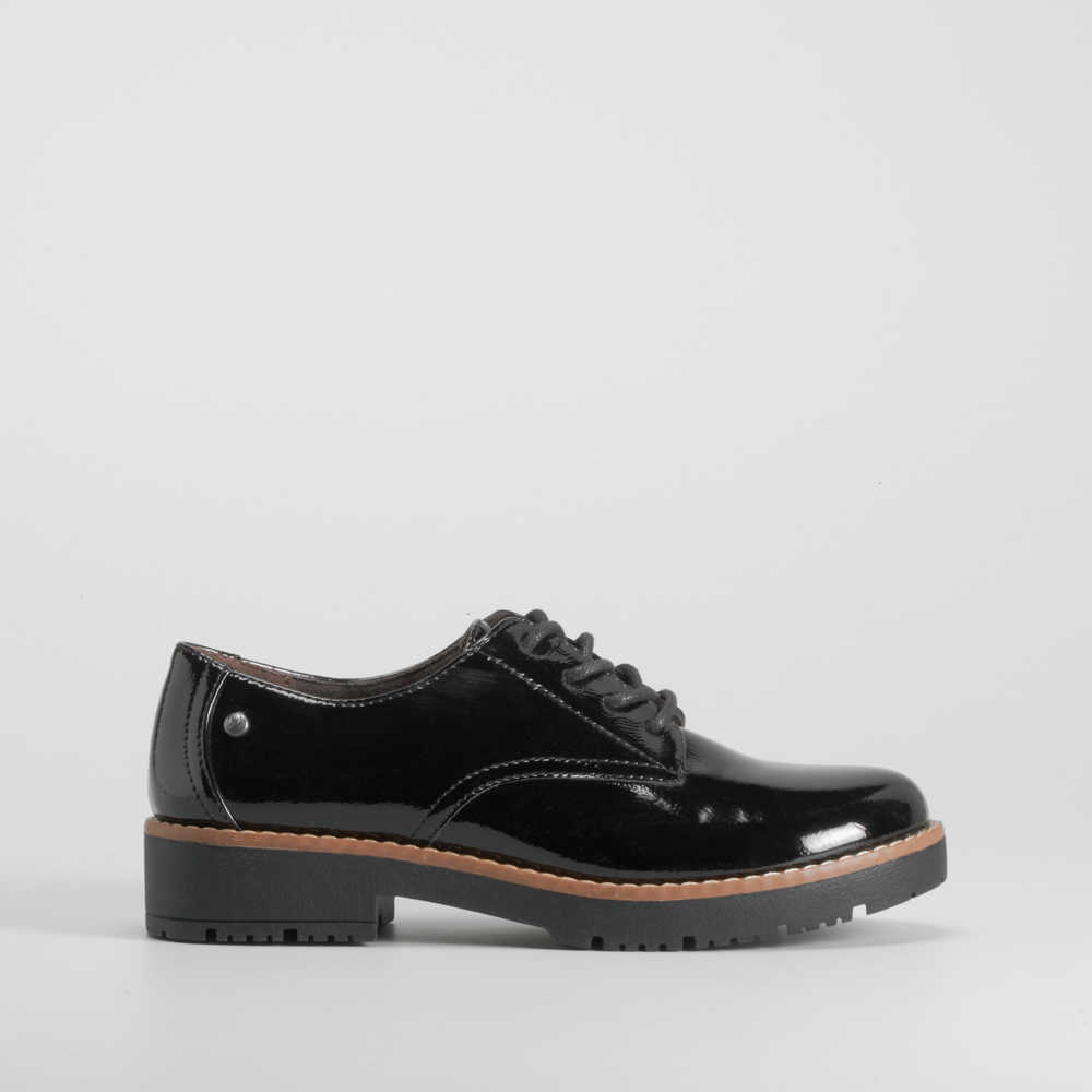 Zapato blucher charol negro PICCOLA PIU - Talla: 41